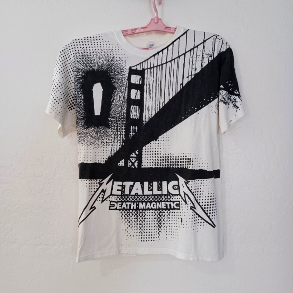 Vintage Metallica Death Magnetic Band Concert Men's Shirt White L
